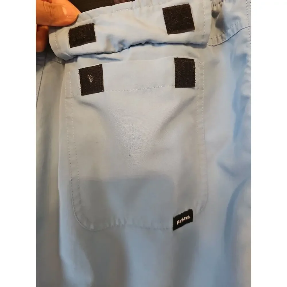 Prana Men's Swim Trunks‎ Elastic Waistband Shorts Size M Blue